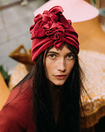 Turban No.1 Velvet Crimson Red