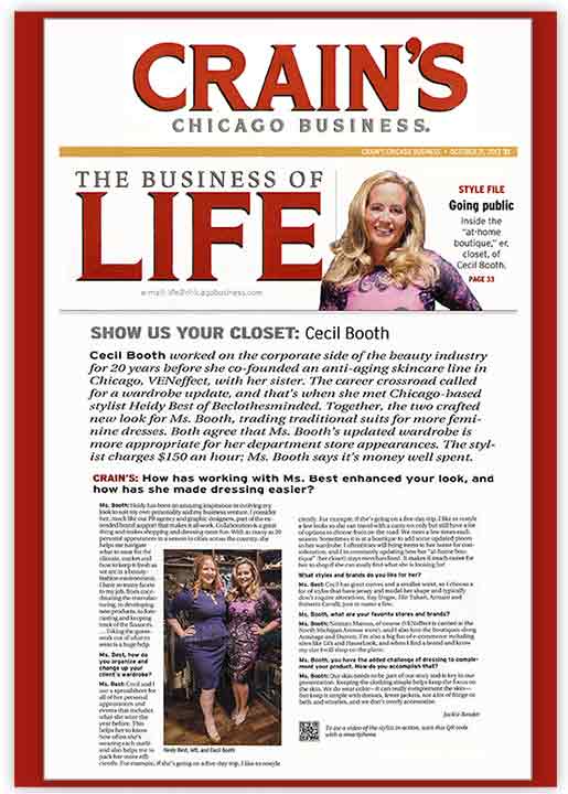 Crain's Chicago Business profiles VENeffect Anti-Aging Skin Care founder Cecil Booth