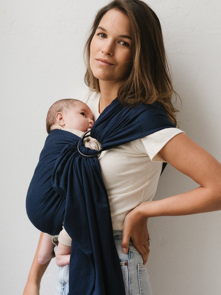 Studio Romeo Ring Sling – Navy | Babyluv