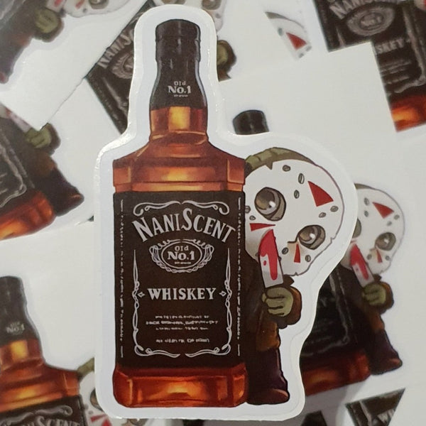 Whisky Hockey Mask Killer Vinyl Sticker