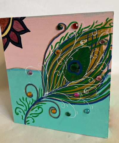 Hand painted tissue box cover