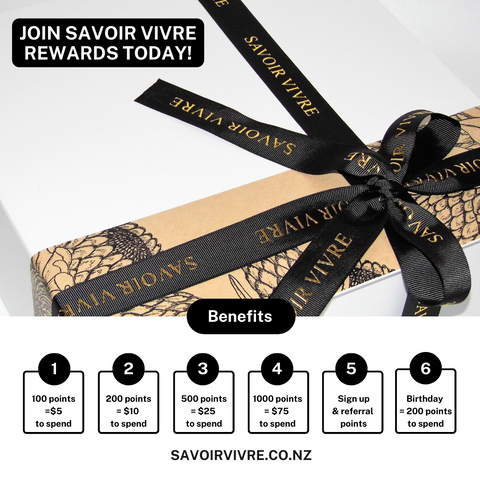 Savoir Vivre Homewares & Gifts Loyalty Program NZ AU