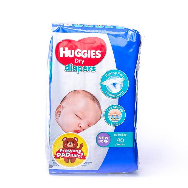 HUGGIES Dry Diaper Eco NB 40SX4