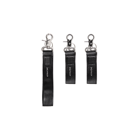 Mini Magnetic | Keychain Bracelet Set | Vegan Leather Black & Gray