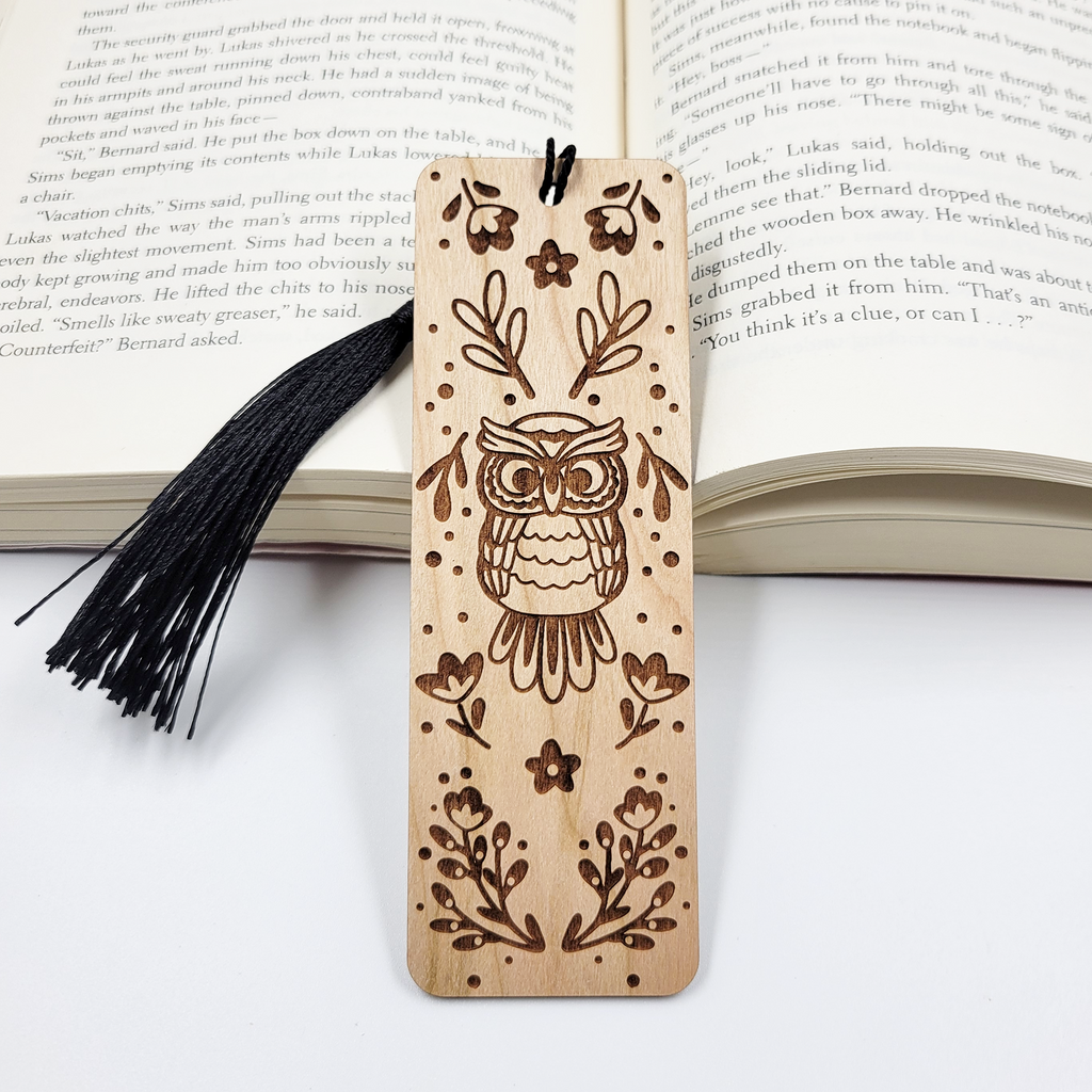Folk art fox wood bookmark – Bumble and Birch - Stationery and Gifts