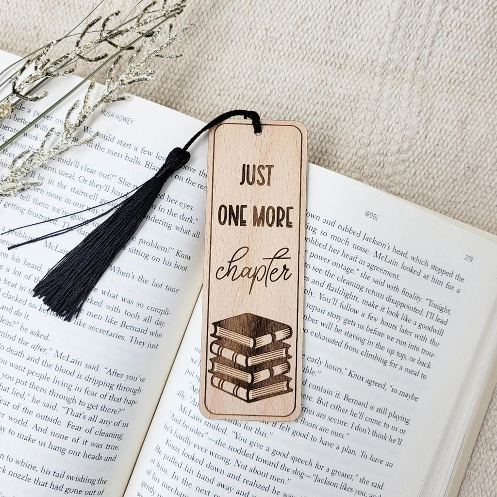 Solar system wooden bookmark