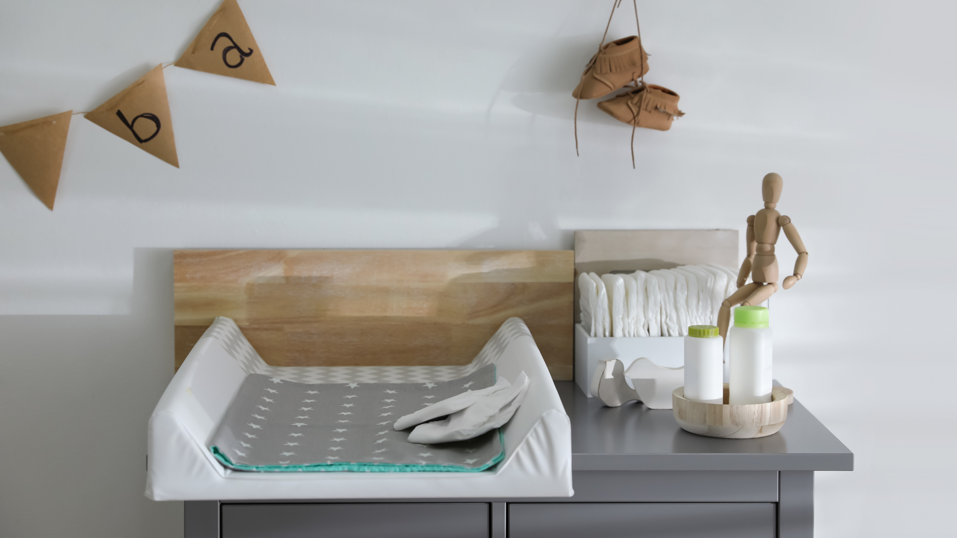 changing table setup in nursery