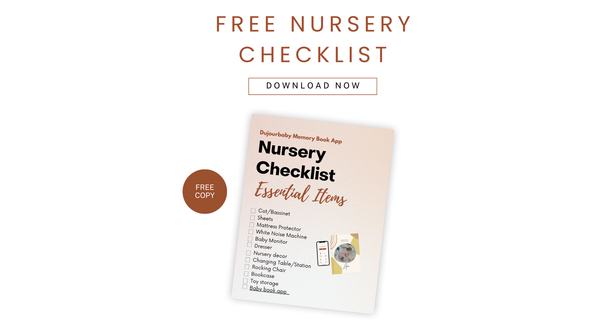 download free nursery items checklist