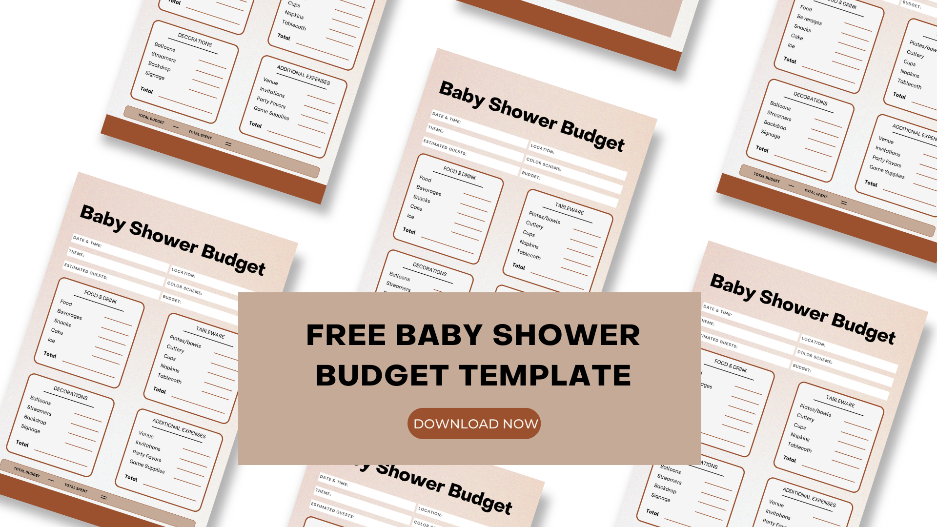 download free baby shower budget template