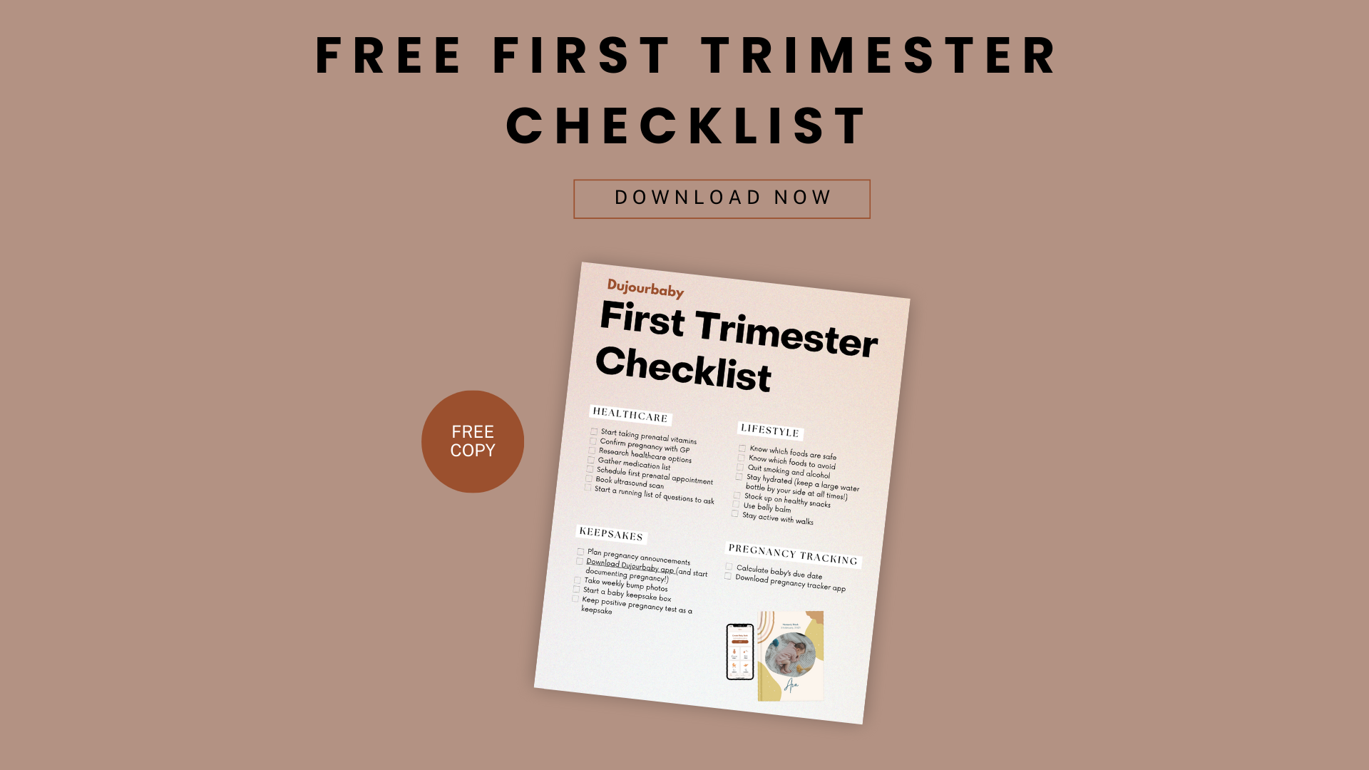 free download of first trimester pregnancy checklist