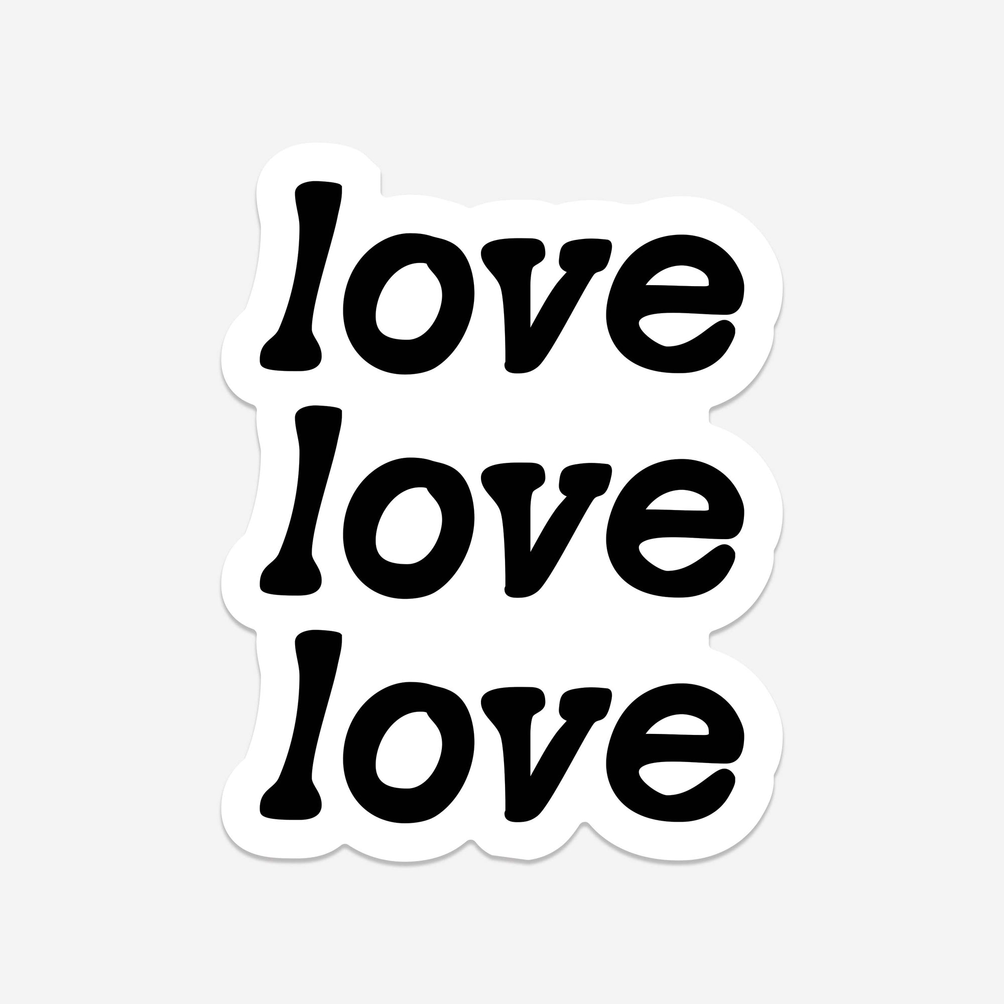 Love Love Love Kiss Cut Sticker Stickers August Ink 