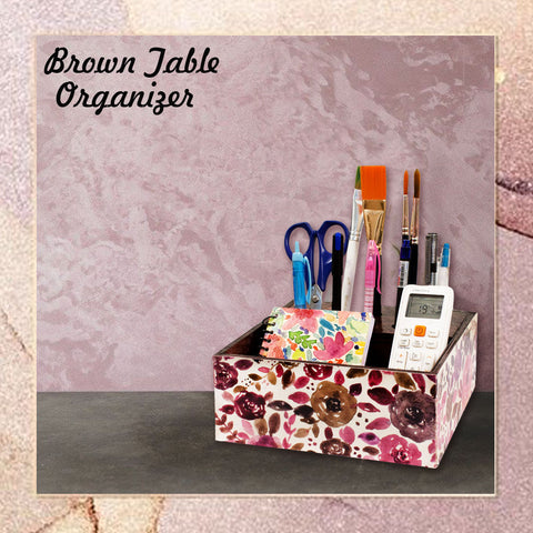 Craft hues Brown Table Organizer