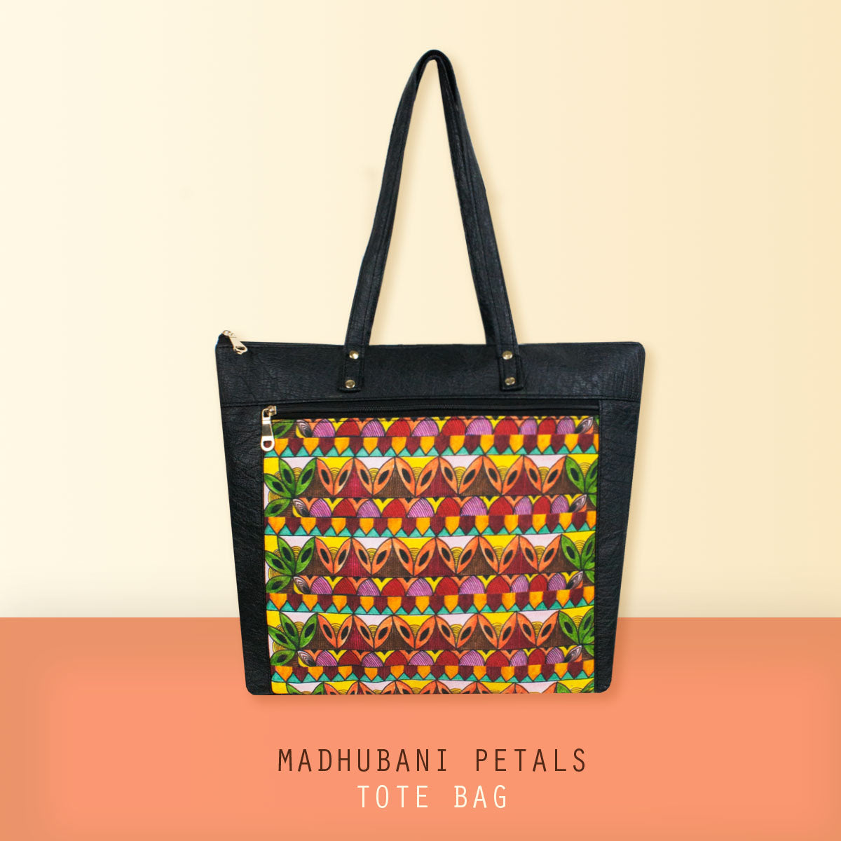 Two peacocks Shoulder Bags for Ladies | Madhubani Art Women's Handbag –  ShilpMart
