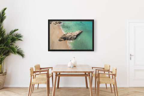 Waimea Jump Rock Aerial Metal Print by Brad Scott