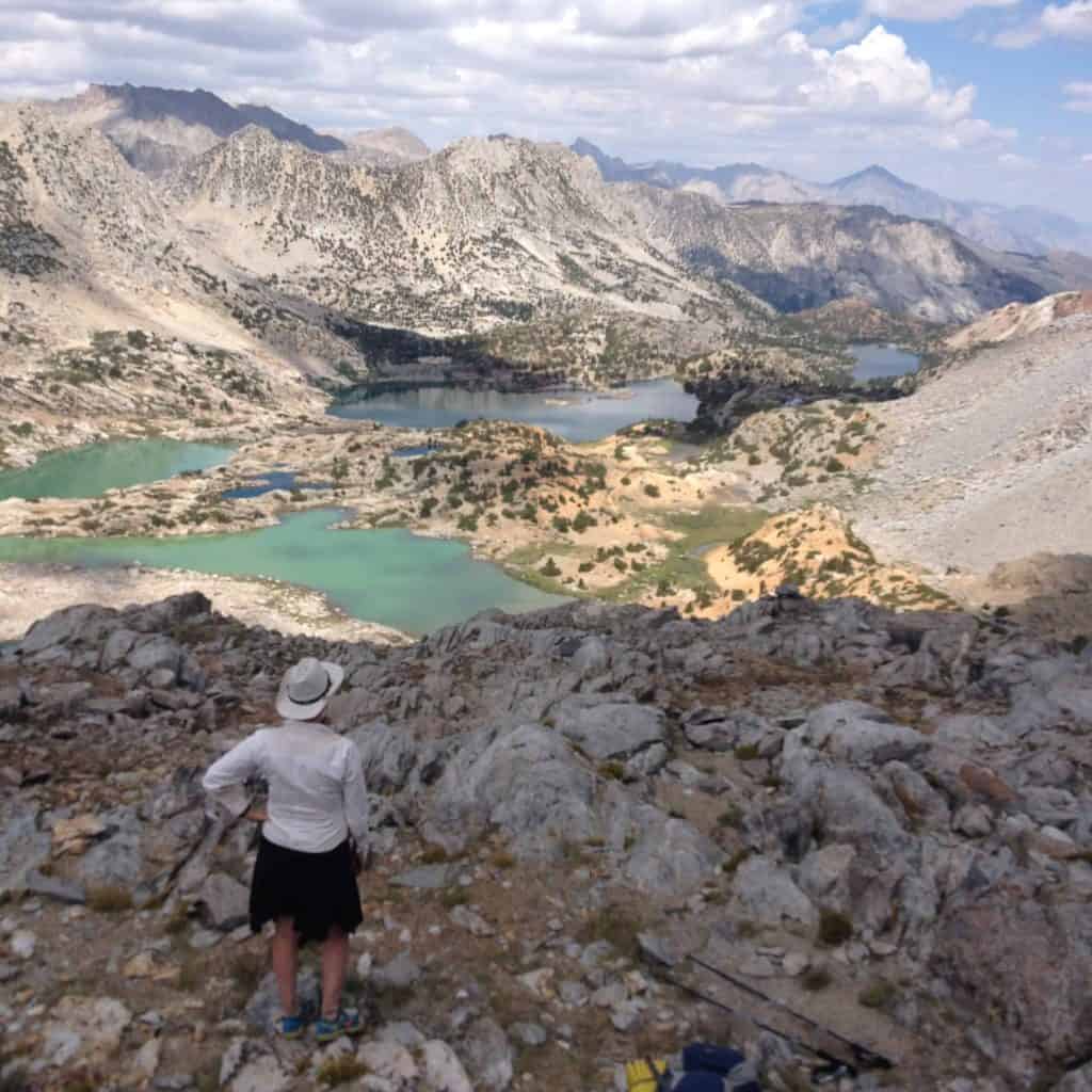 The top of Bishop Pass, looking North East.