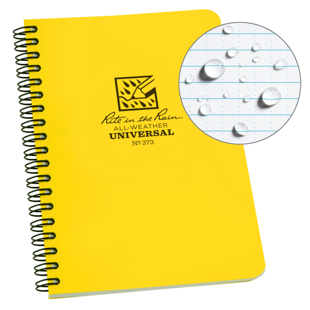 Weatherproof Side Spiral Notebook, 4.625