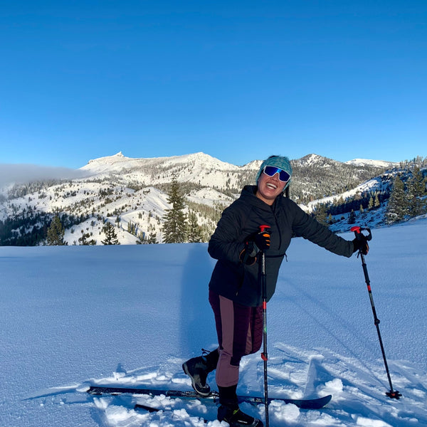 woman crosscountry skiing