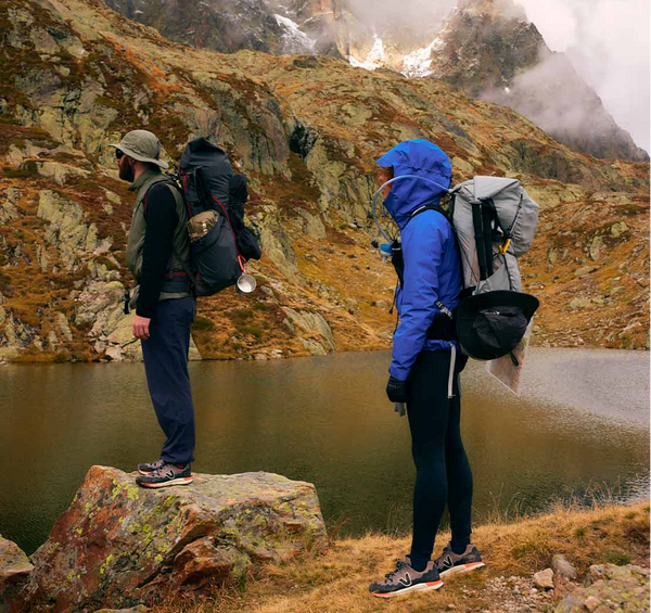 Two People Hiking in Veja Shoes