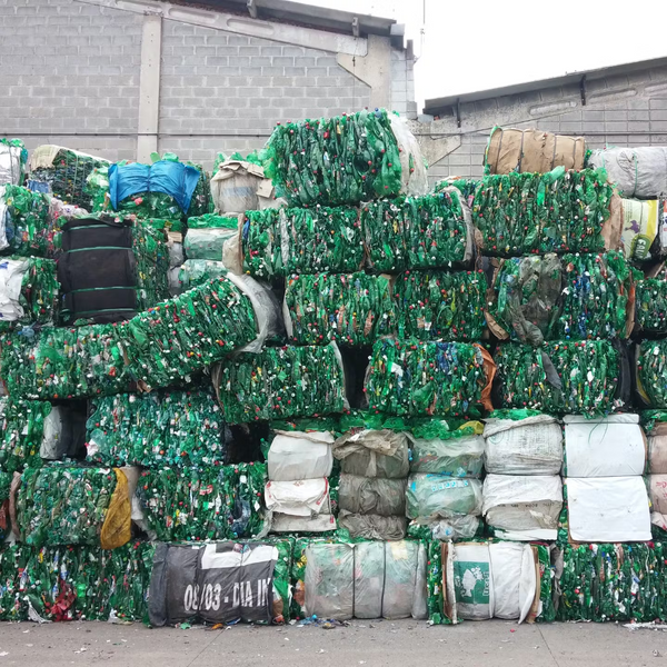piles of plastic bottles for recycle