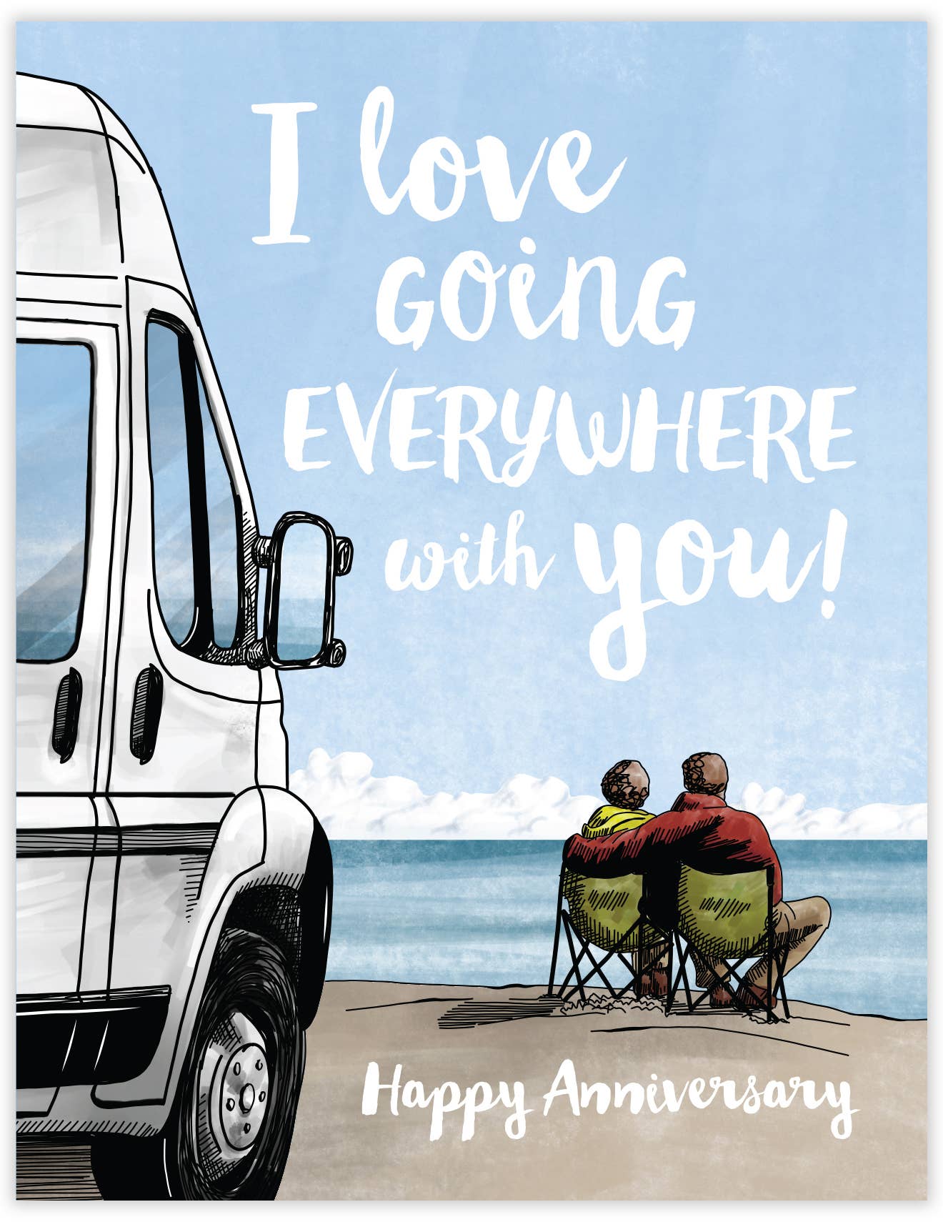 Going Everywhere Anniversary Card