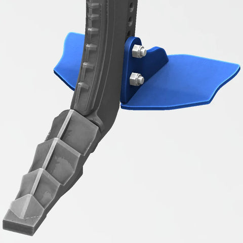 CAD drawing of sweeps installed on a #9 shank