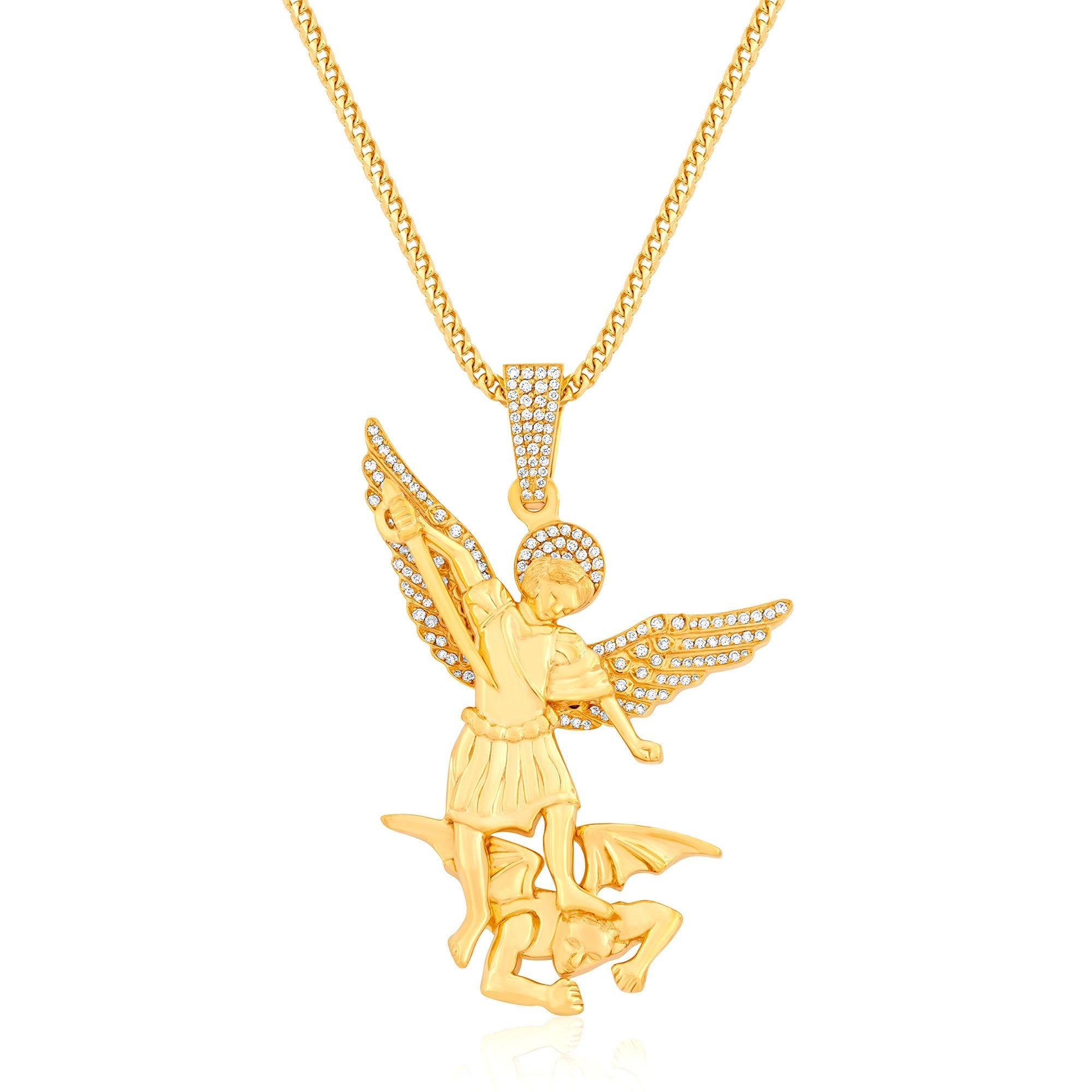 Gold Archangel - Saint Michael Archangel (Diamond Eyes) - IF & Co.