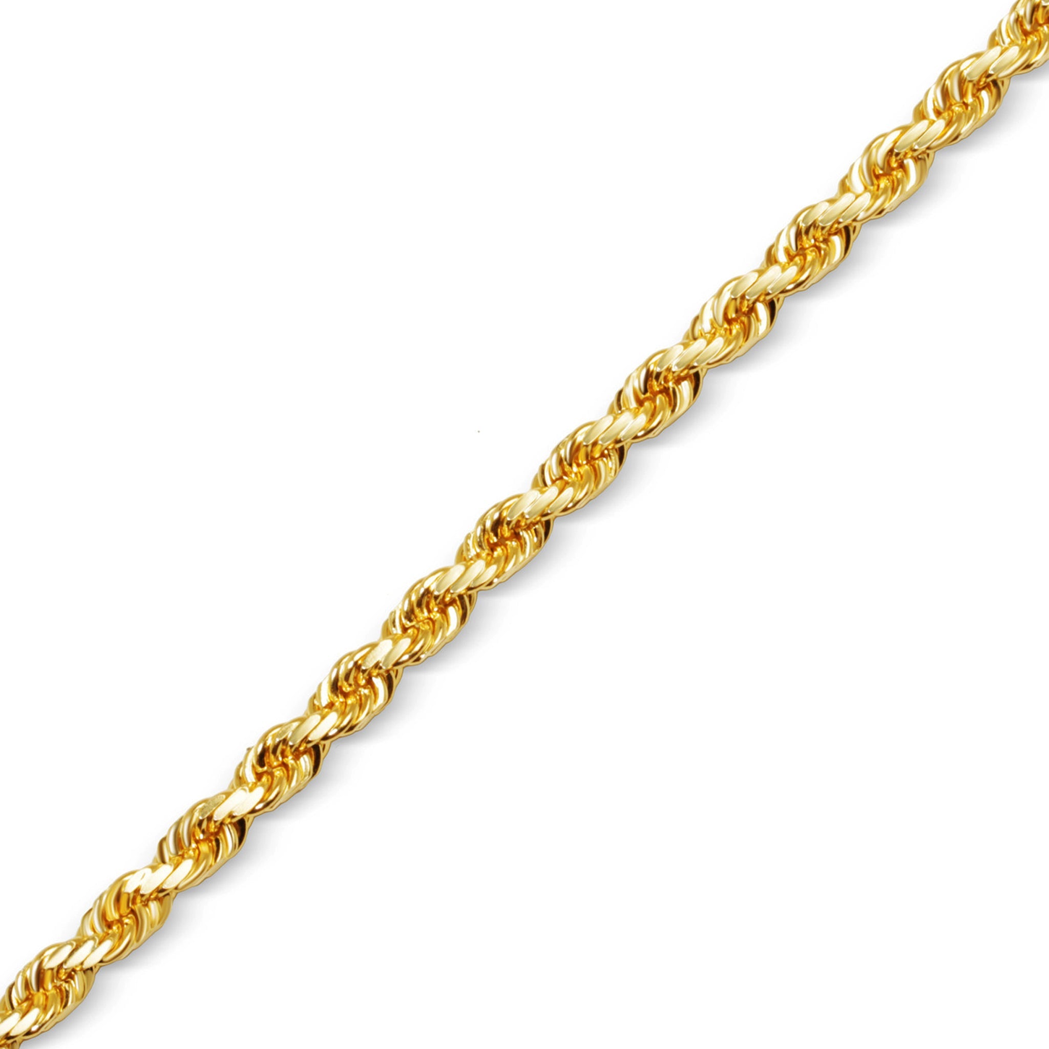 Rope Necklace- 6mm, Size 18, 18K Yellow Chain - The GLD Shop