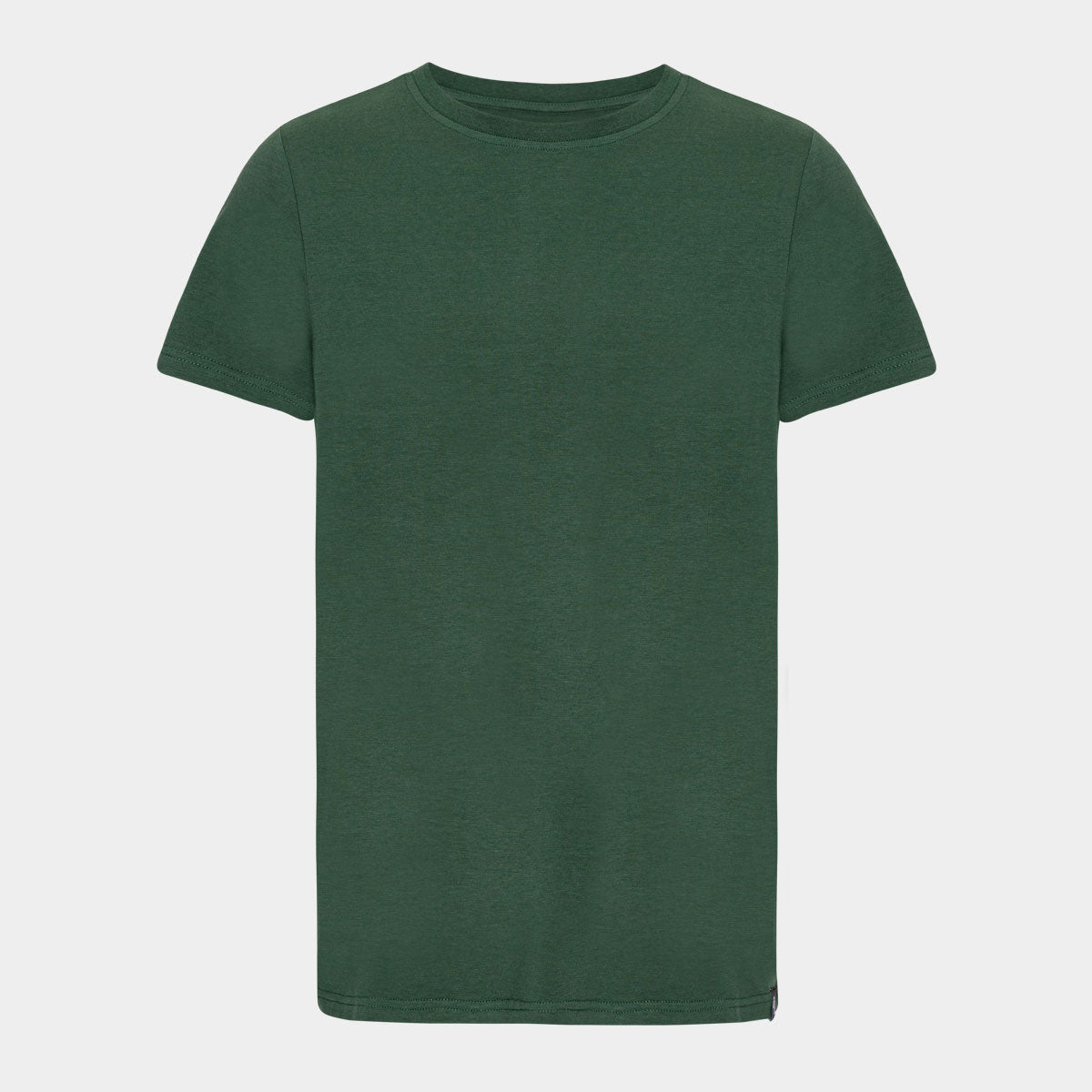 Billede af Mørkegrøn bambus T-shirt med crew neck til mænd fra Copenhagen Bamboo, L