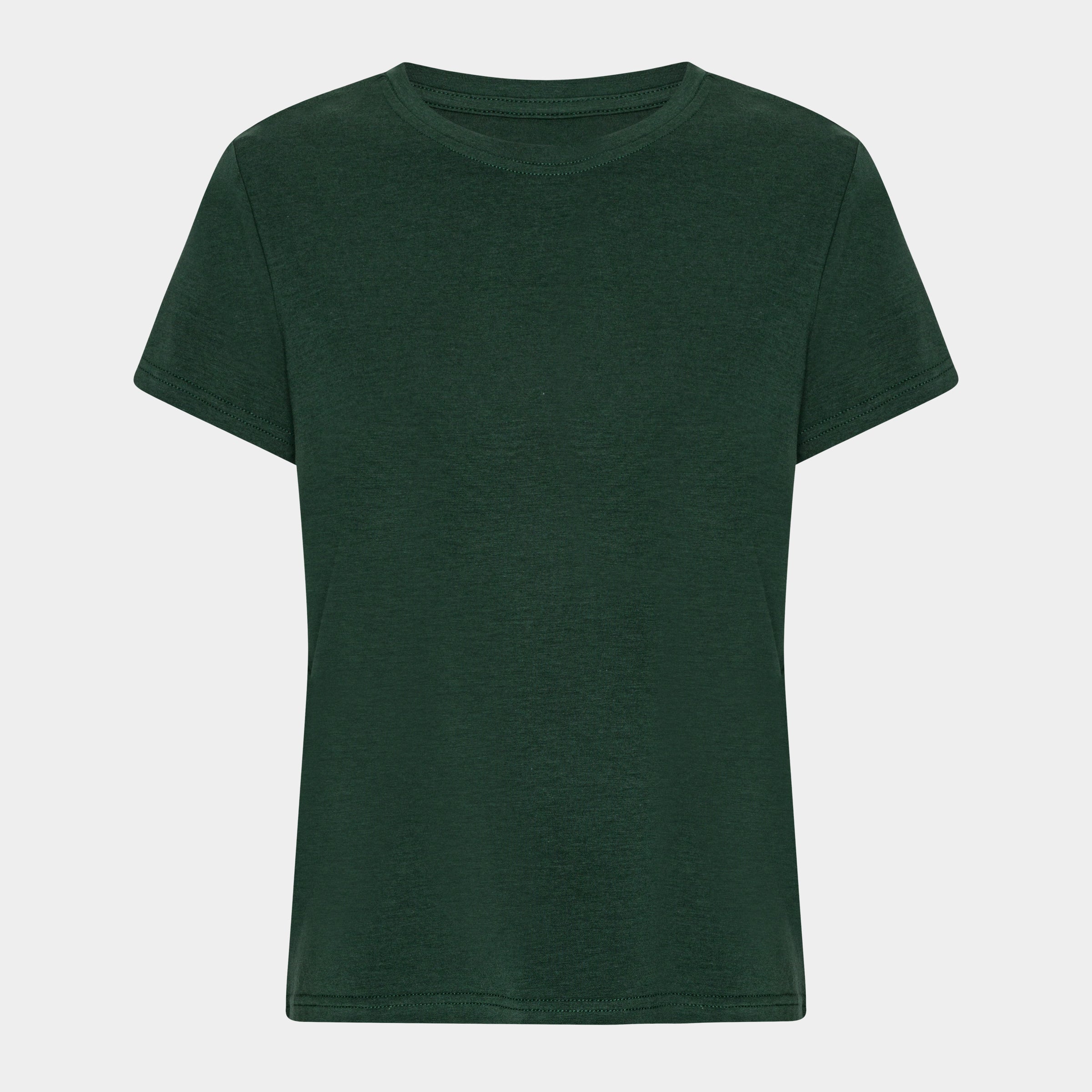 Billede af Mørkegrøn kortærmet bambus T-shirt til dame fra Copenhagen Bamboo, XXL hos Bambustøj.dk