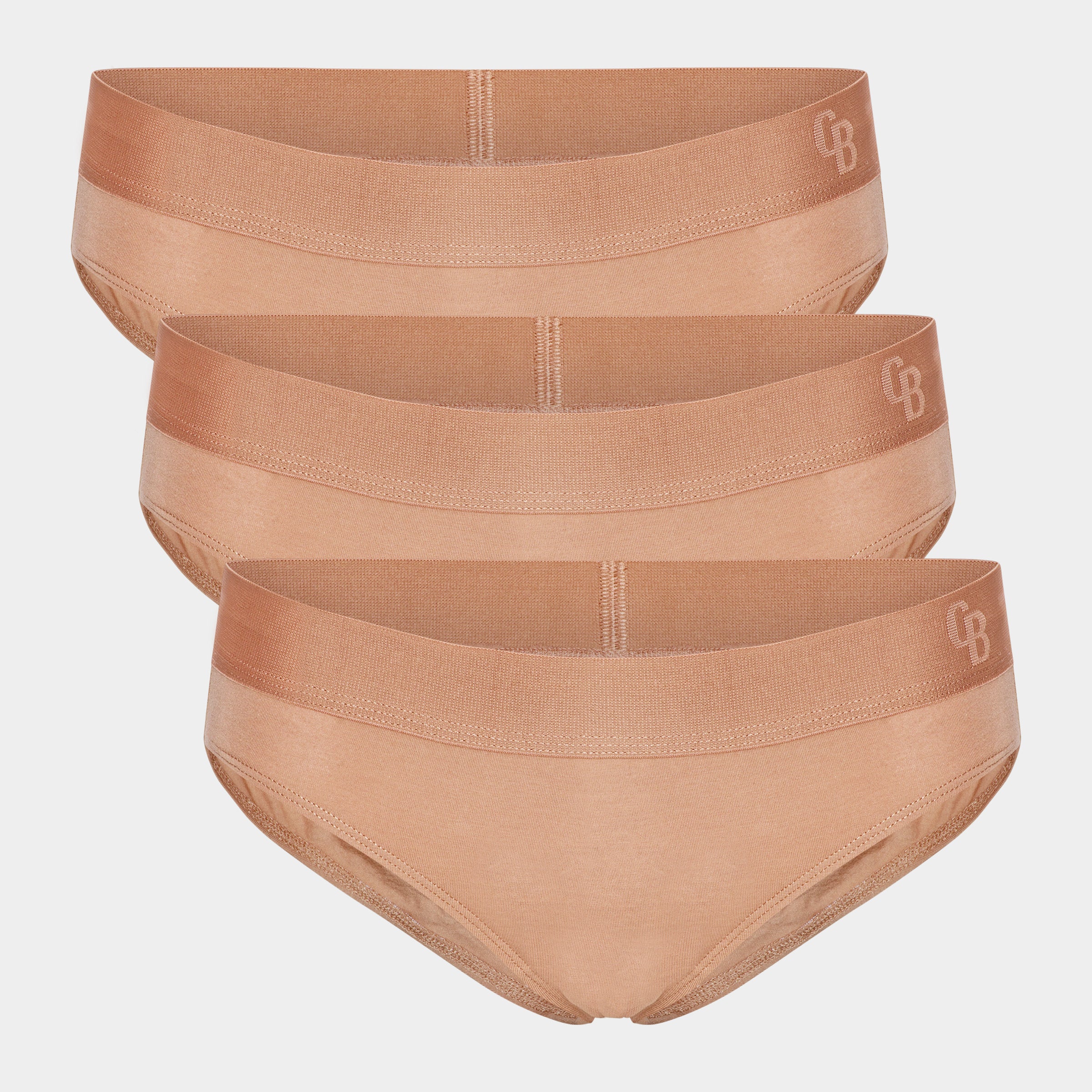 Billede af 3 par tan nude bambus tai trusser fra Copenhagen Bamboo, L