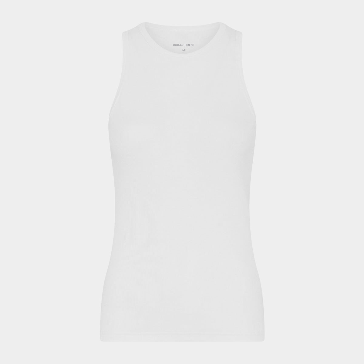 Billede af Hvid bambus tank top i rib fra Urban Quest, M hos Bambustøj.dk