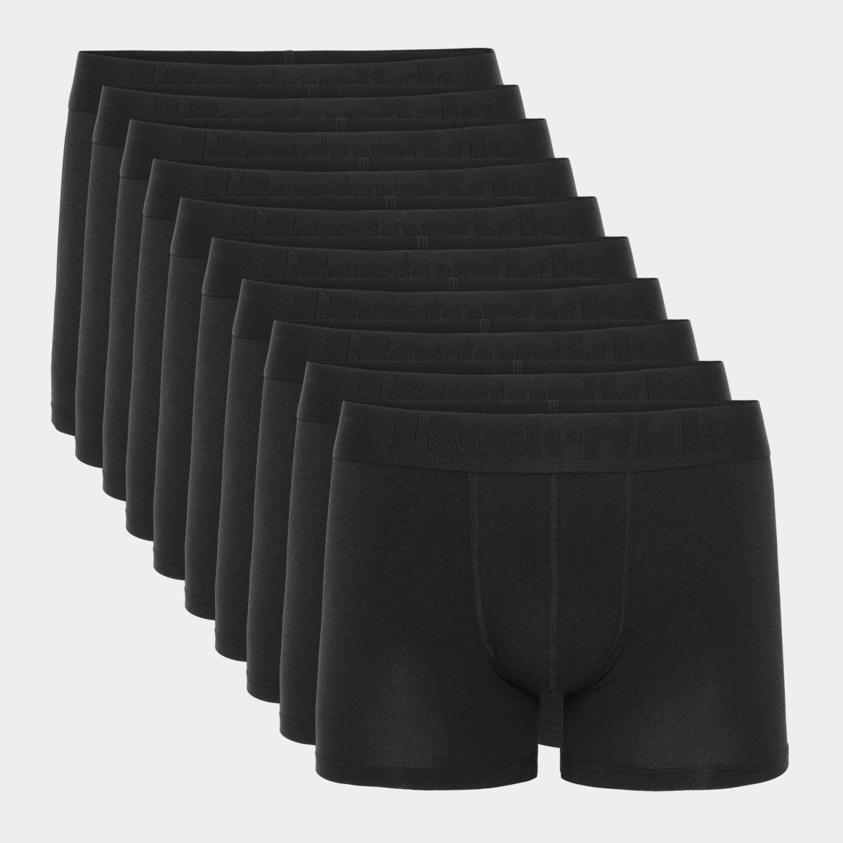 Se RESTERÃDS 10-pak boxershorts i sort til herre hos Bambustøj.dk