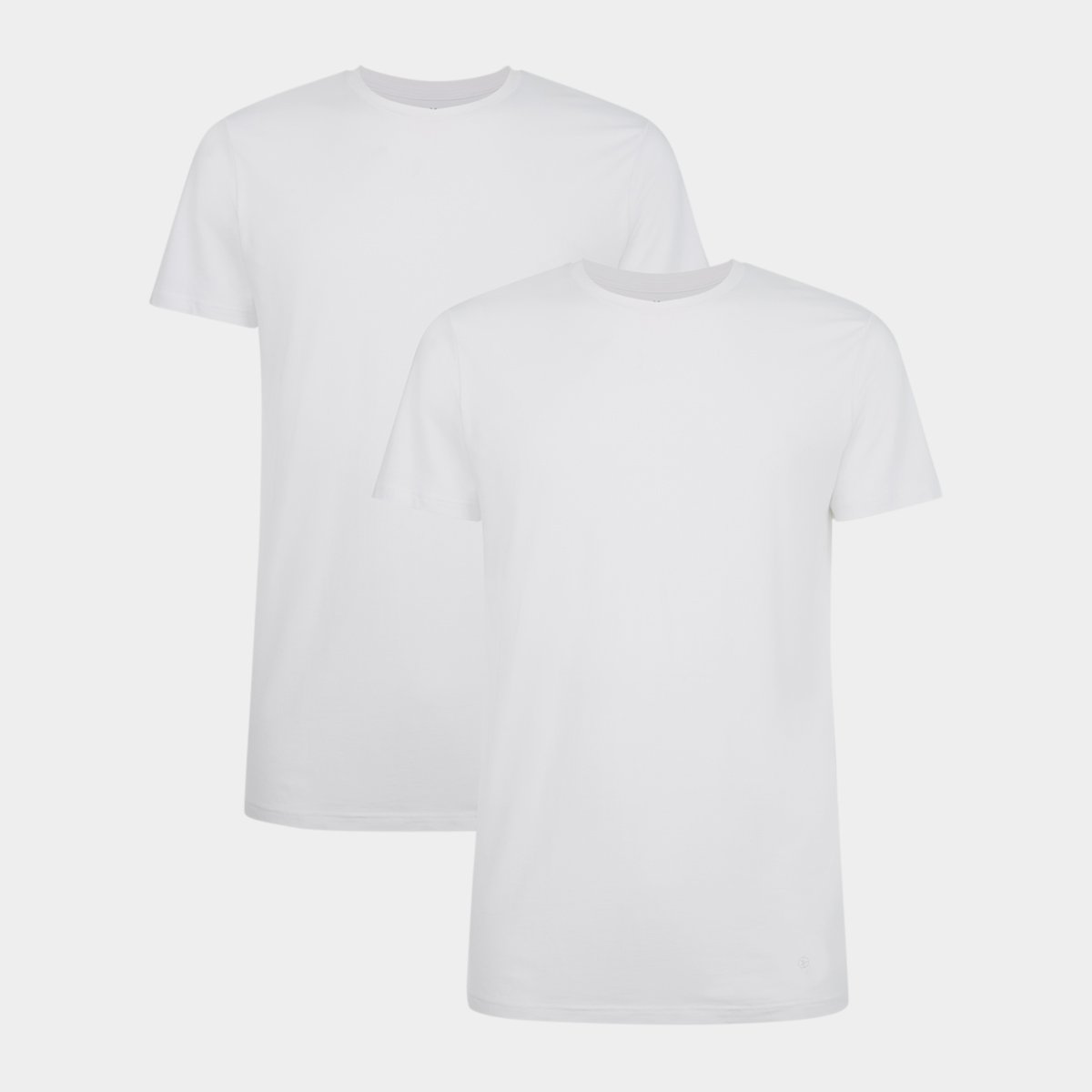 Se Bambus T-shirt til herre - 2 pak hvid - Bamboo Basics, XL hos Bambustøj.dk