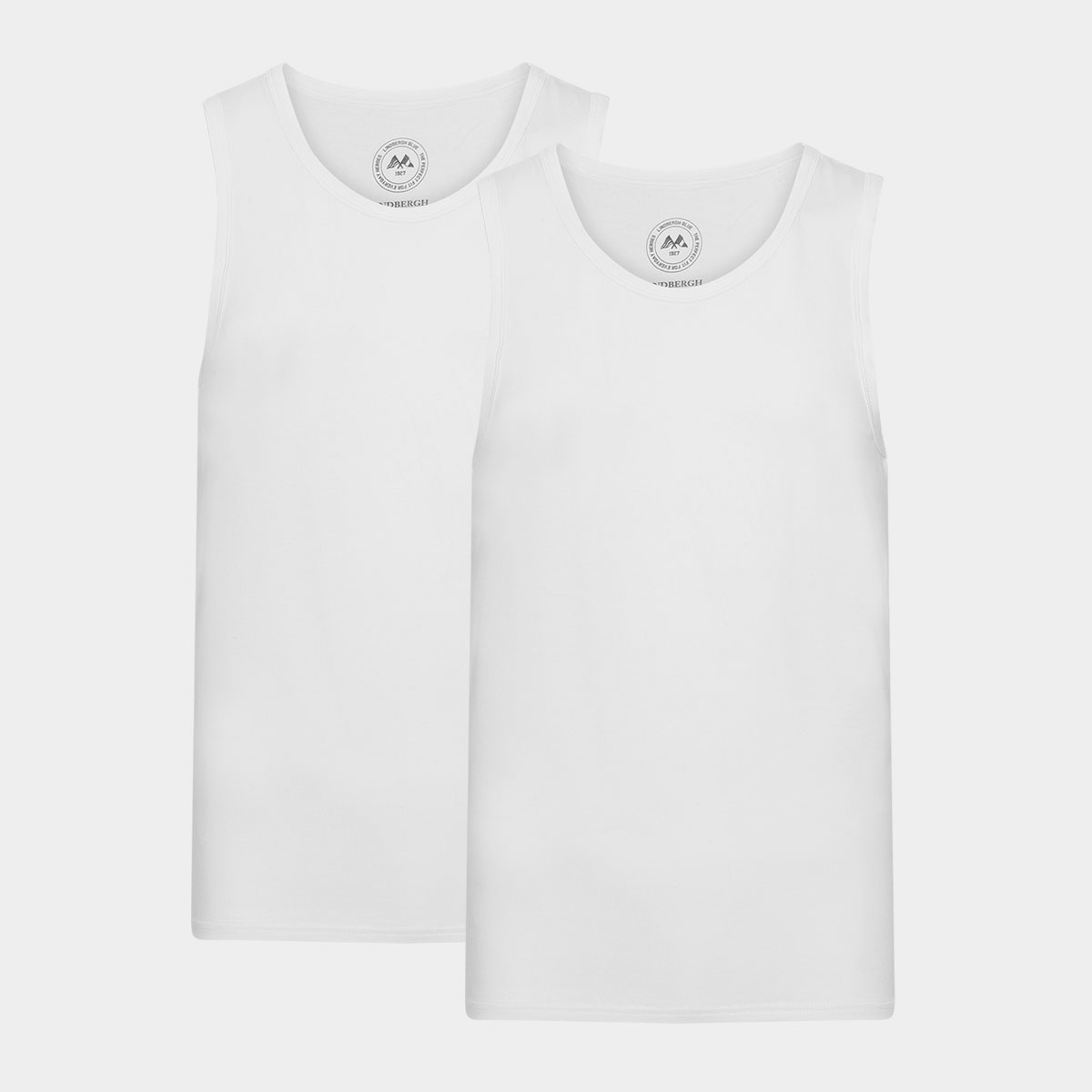 Billede af 2 pak hvid bambus tank top til mænd fra Lindbergh, XXL