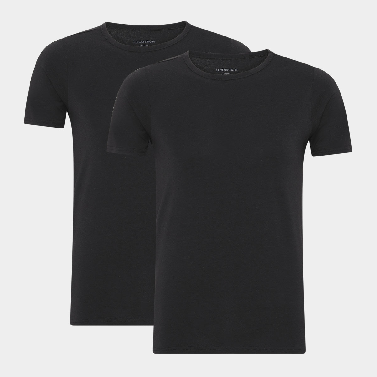 Billede af 2 stk sorte T-shirts med rund halsudskæring i bambus fra Lindbergh, XXL