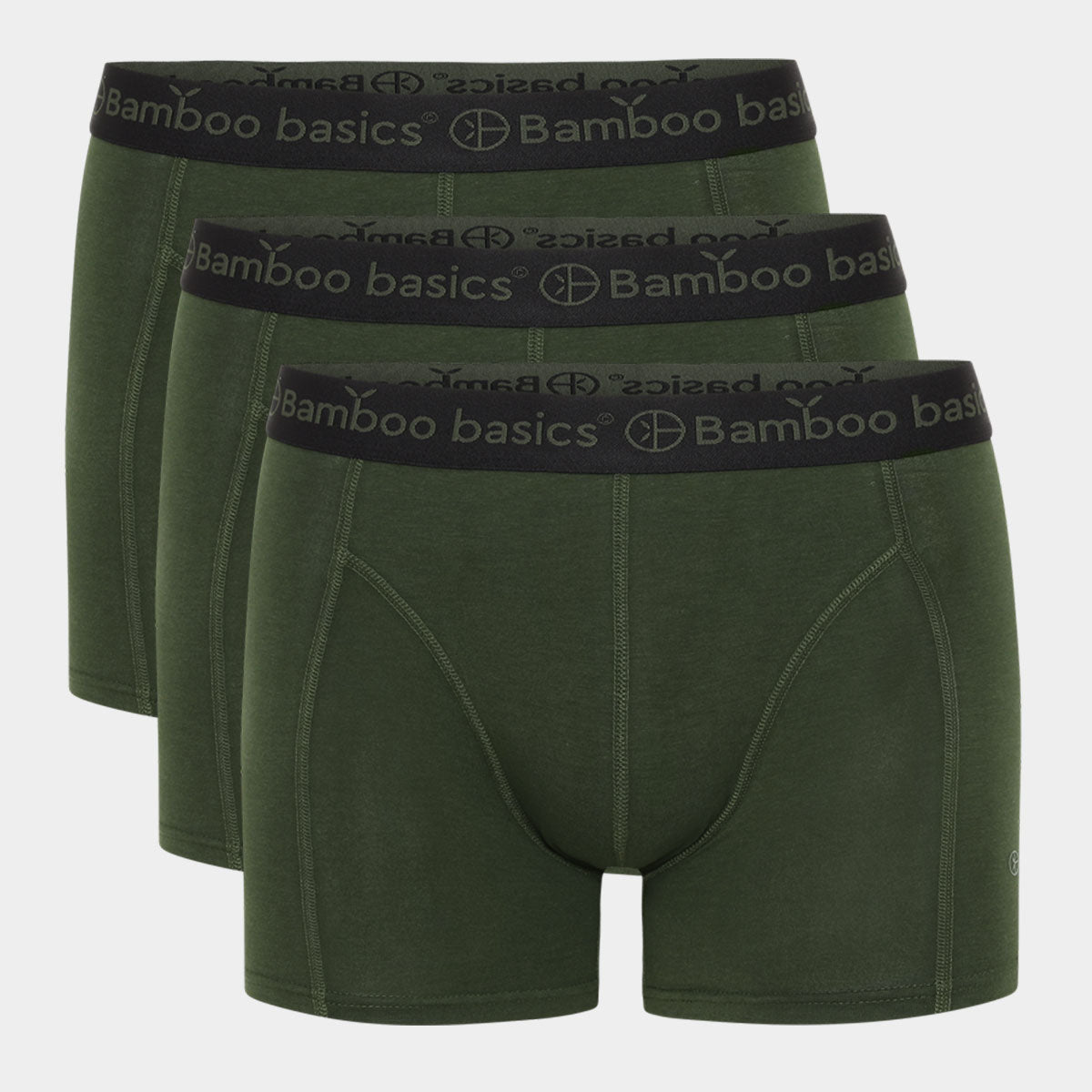 Billede af Bambus underbukser til herre - 3 pak armygrøn - Bamboo Basics, XL
