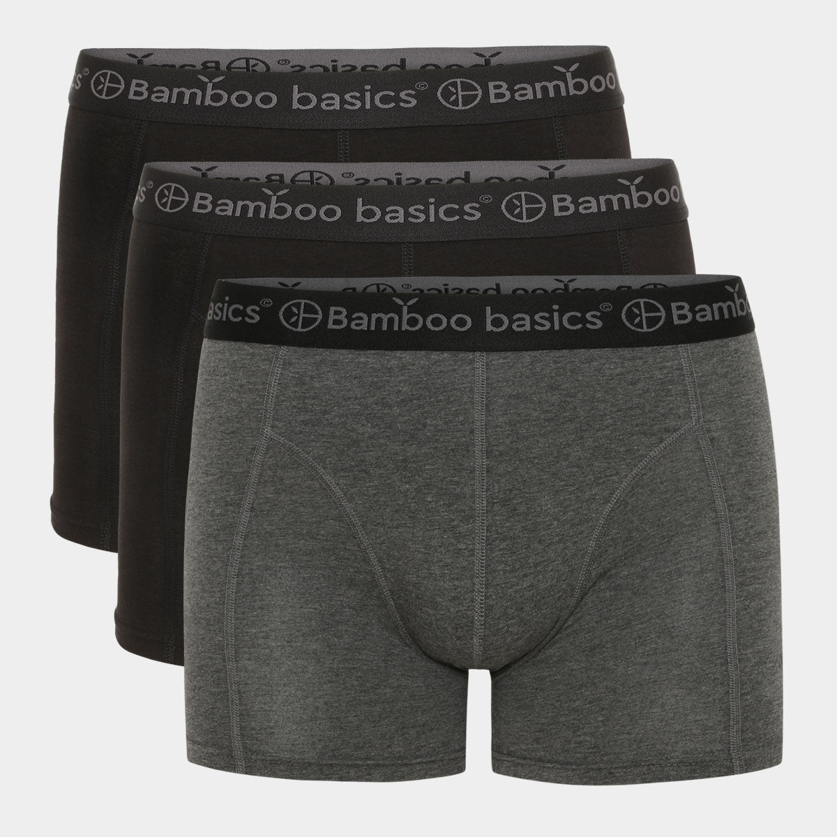 Se Bambus underbukser til herre - 3 pak sort, grå - Bamboo Basics, XXL hos Bambustøj.dk