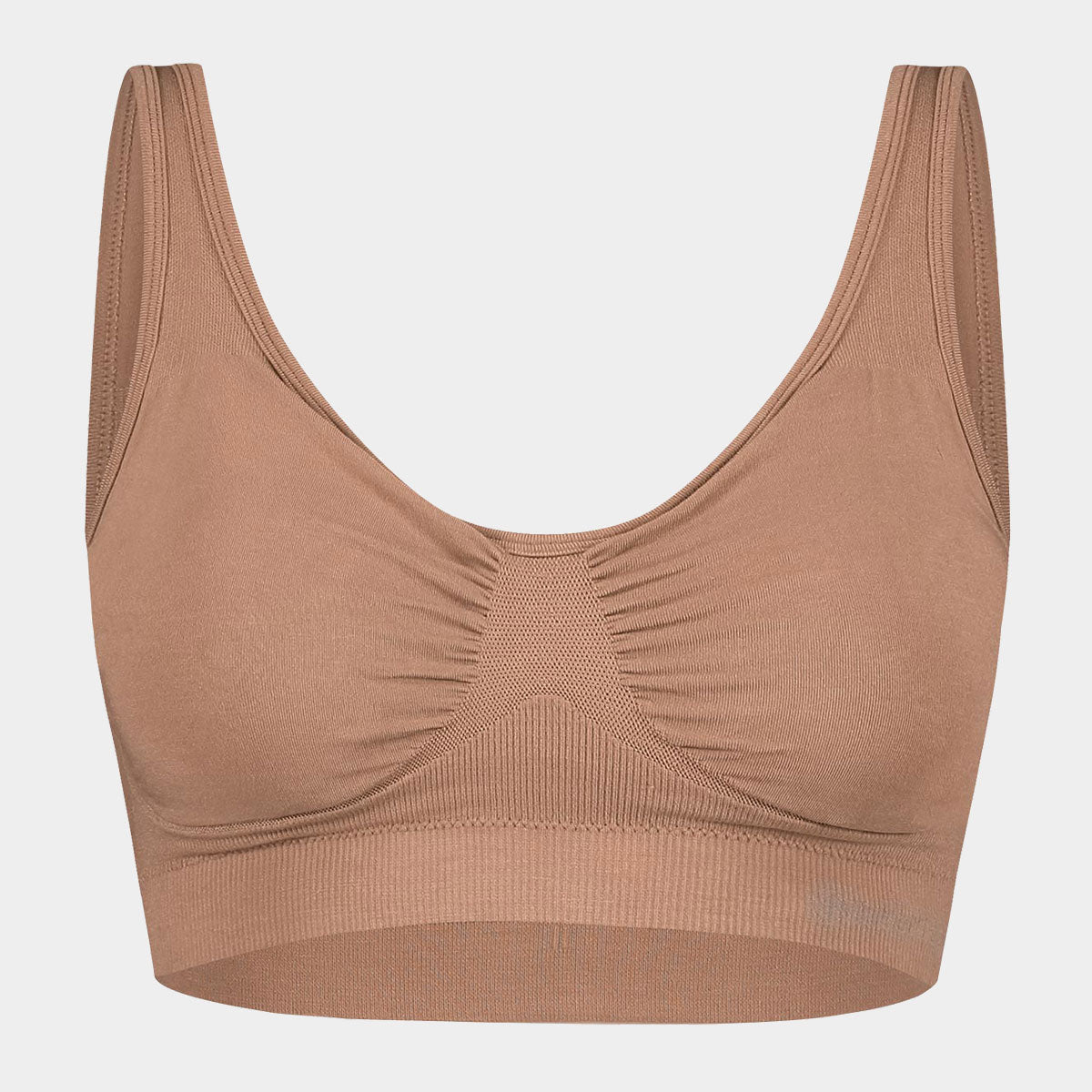 Se Bambus polstret BH uden bøjle i tan nude til dame fra Bamboo Basic, XXL hos Bambustøj.dk