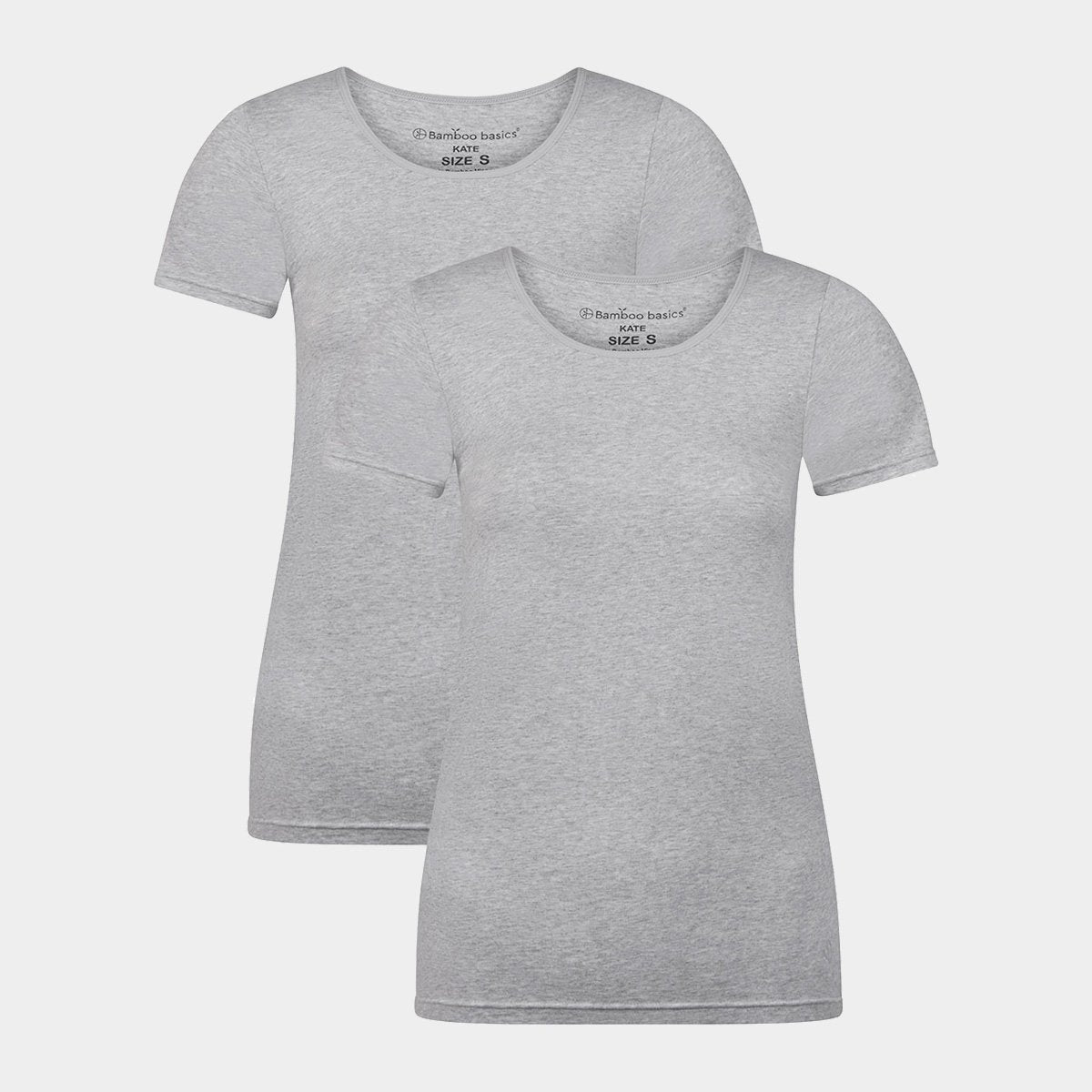 Billede af Bambus T-shirt | Grå kortærmet bambus T-shirt til damer | Bamboo Basics, L