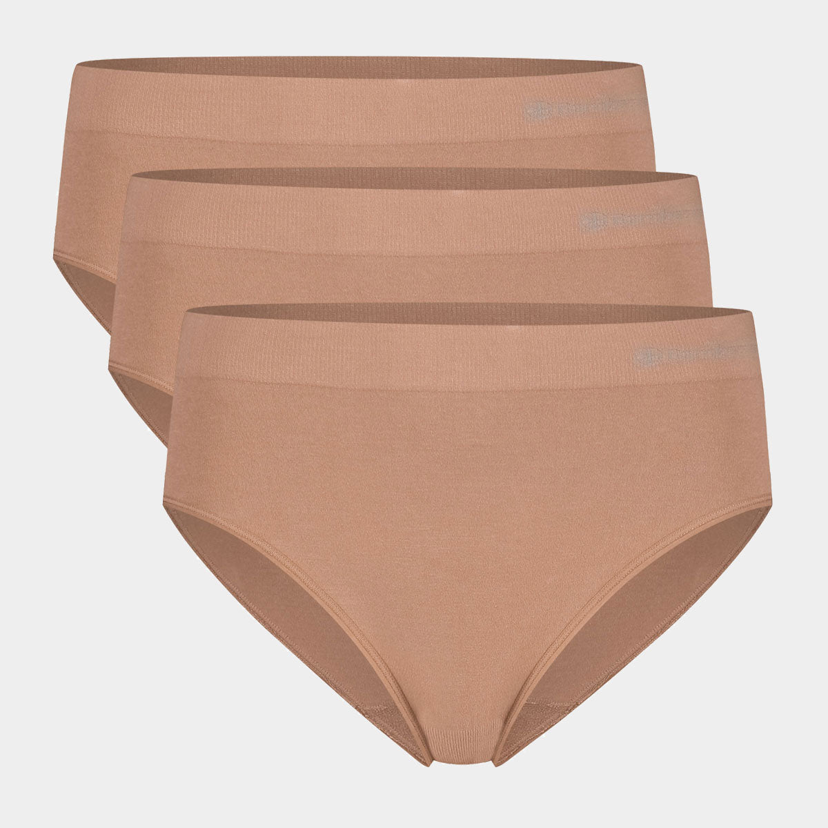 Se 3 par tan nude bambus maxi trusser til dame fra Bamboo Basics, M hos Bambustøj.dk