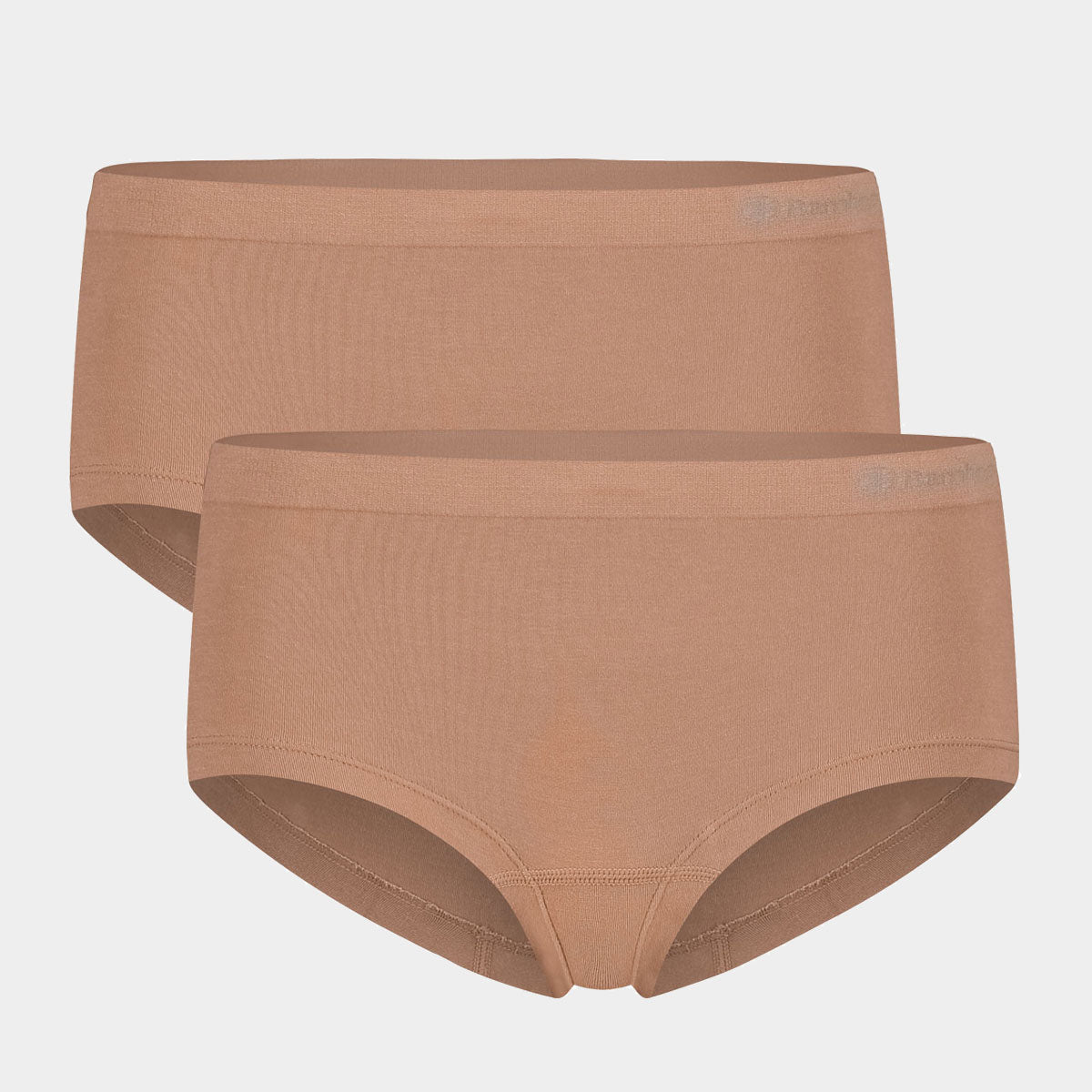 Se 2 stk bambus hipster tan nude til dame fra Bamboo Basic, XXL hos Bambustøj.dk