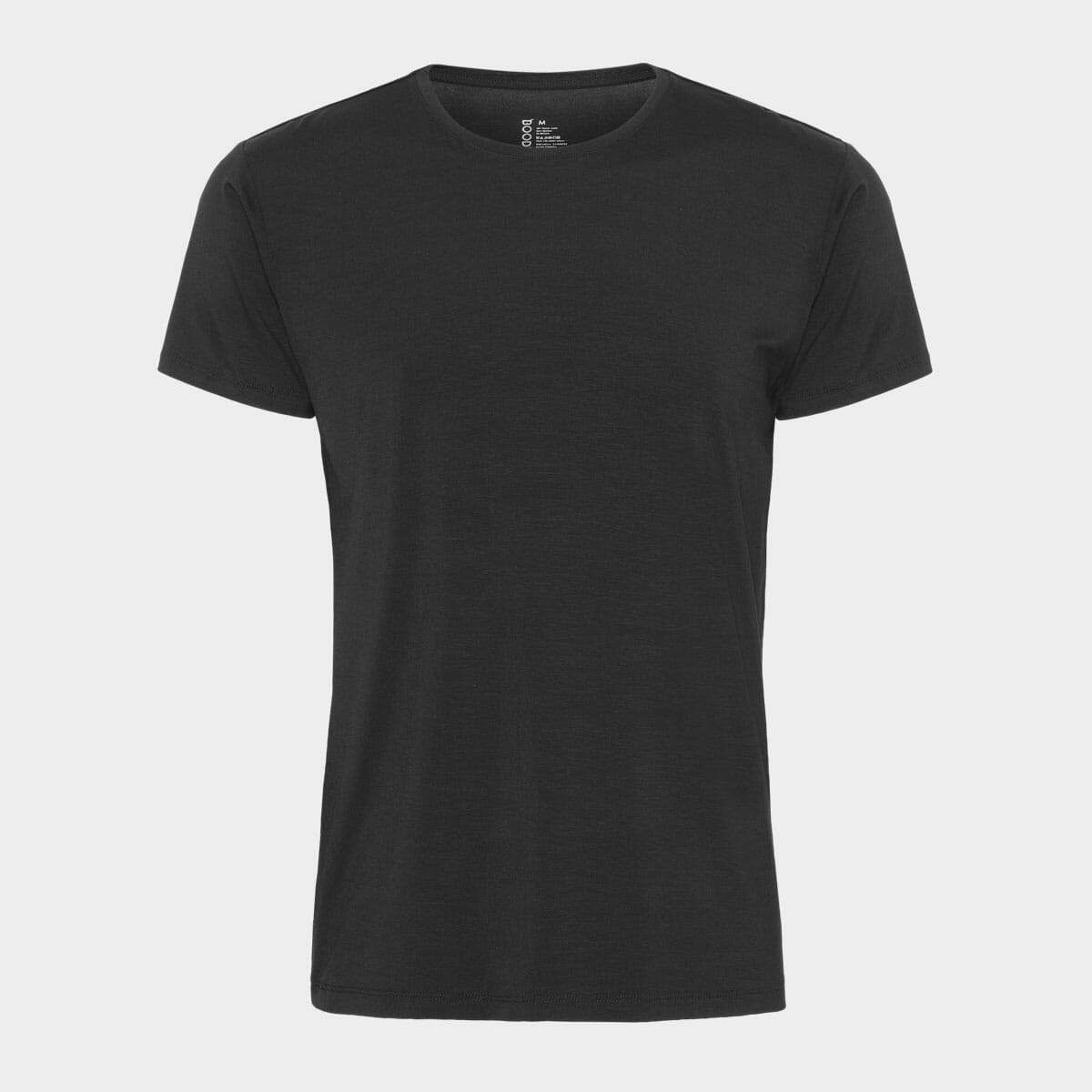 Billede af Bambus T-shirt | Sort T-shirt med rund hals til herre fra Boody, S