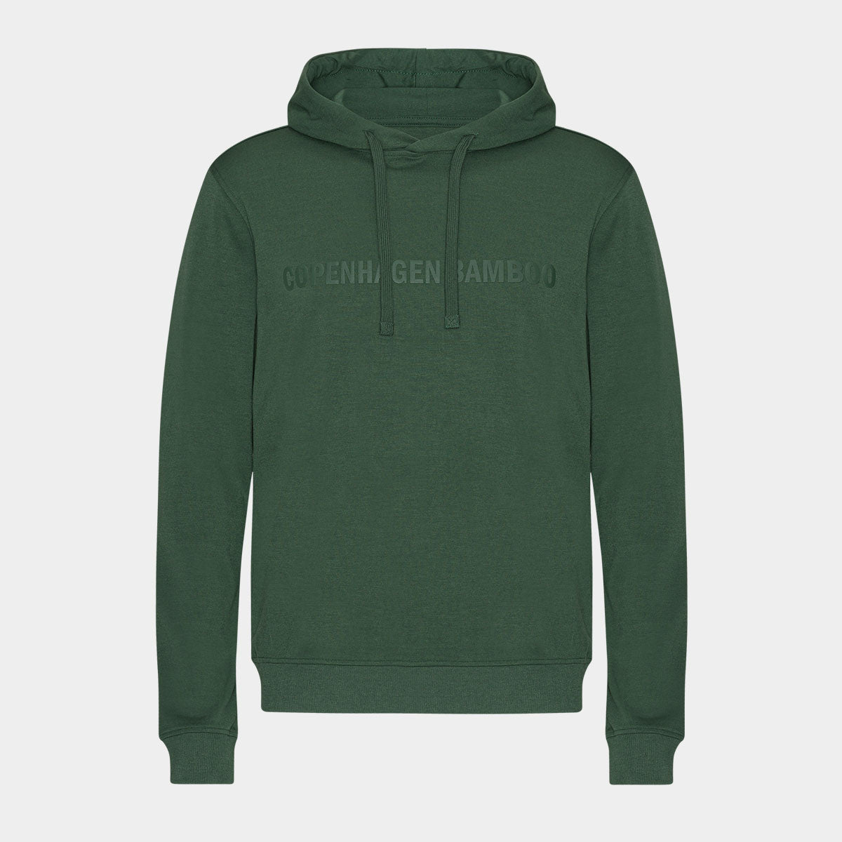 Grøn bambus hoodie med logo fra Copenhagen Bamboo, L