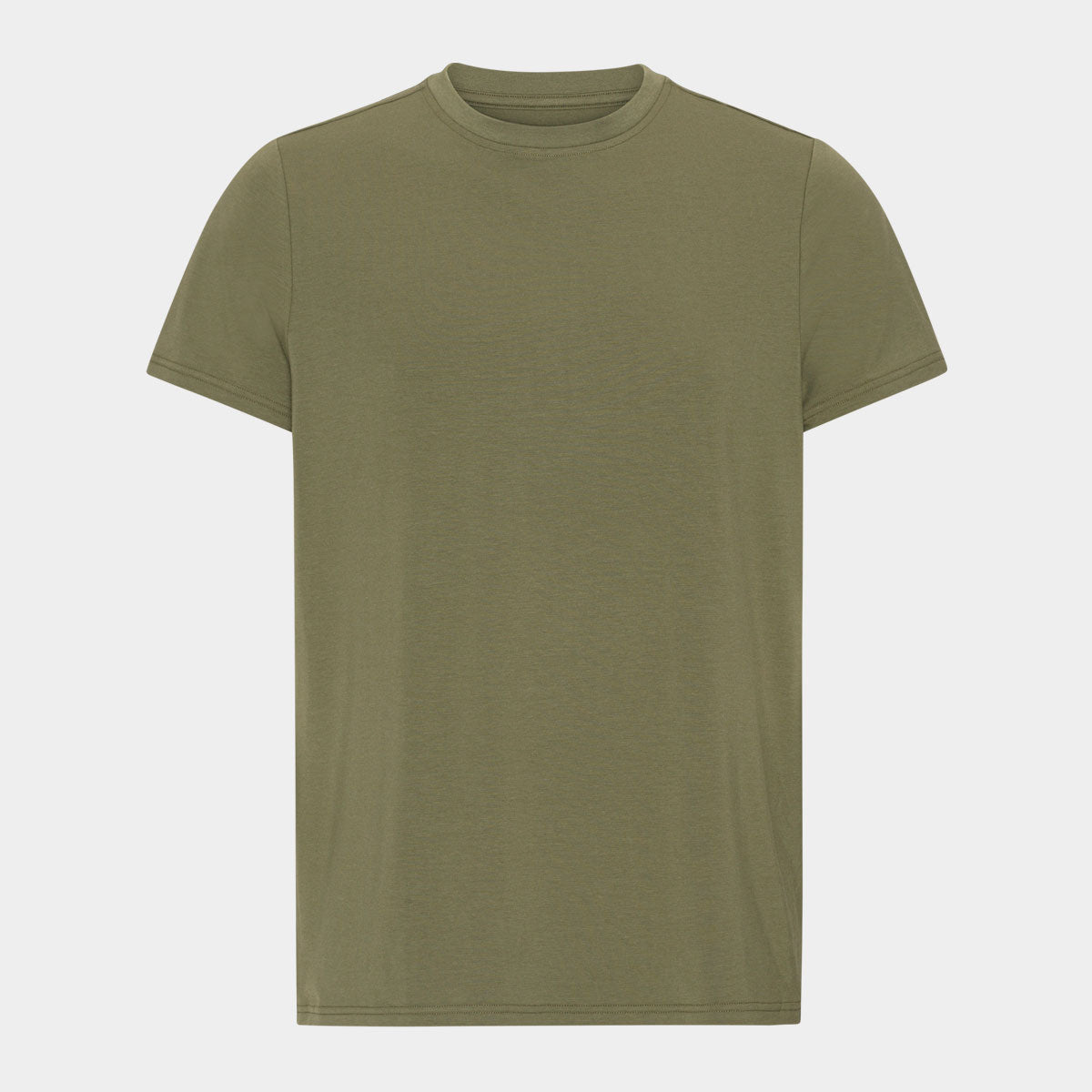 Billede af Olivengrøn bambus T-shirt med crew neck fra Copenhagen Bamboo, L