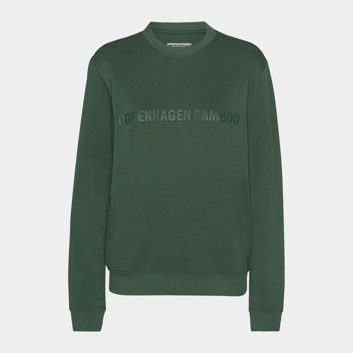 Se Grøn bambus sweatshirt til dame med logo fra Copenhagen Bamboo, XS hos Bambustøj.dk