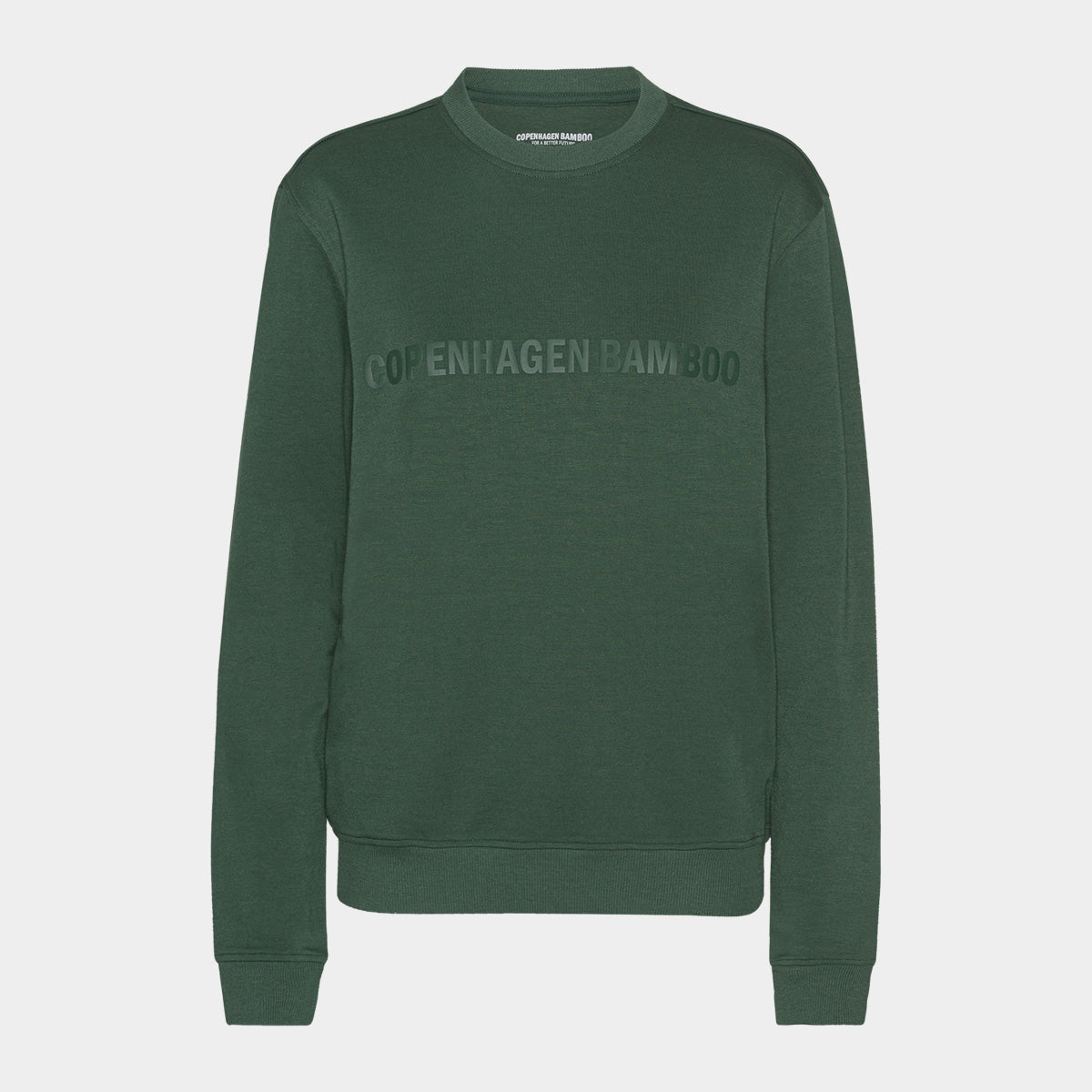 Billede af Grøn bambus sweatshirt med logo fra Copenhagen Bamboo, L