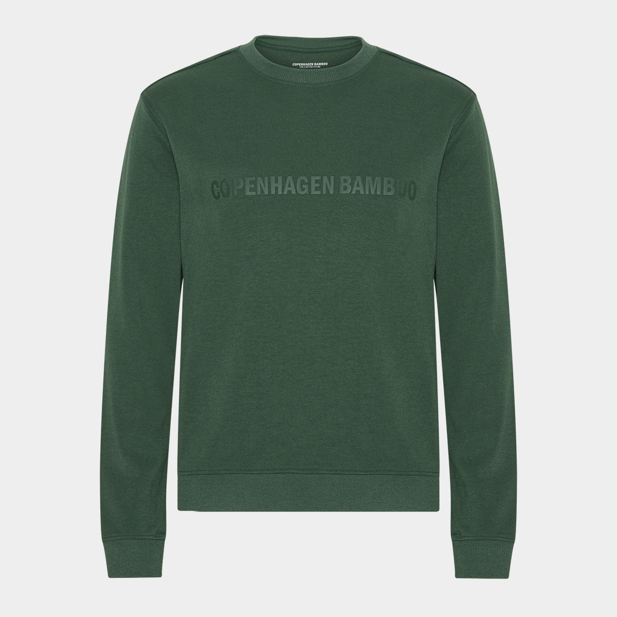 Billede af Grøn bambus sweatshirt med logo, M hos Bambustøj.dk