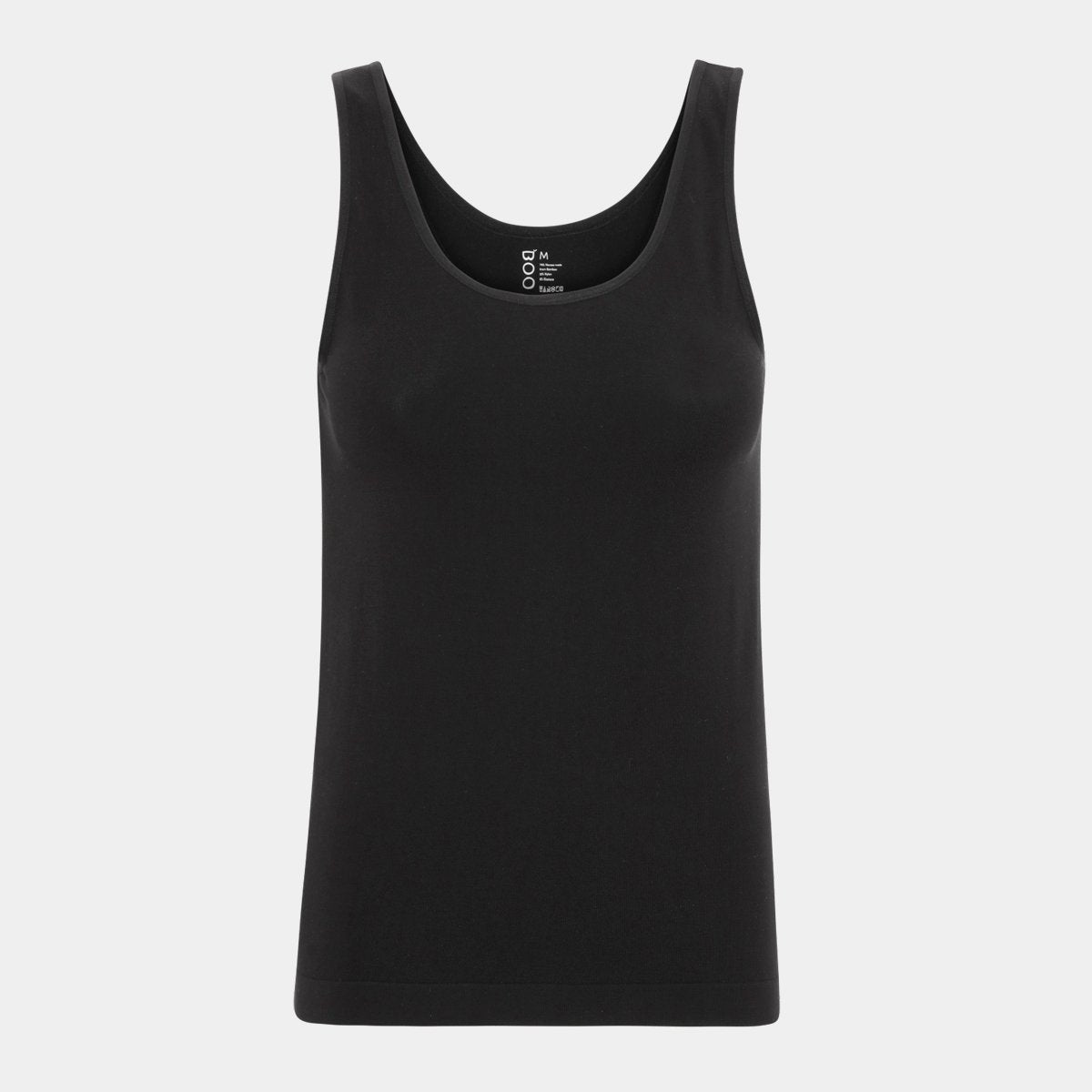 Lækker sort bambus tank top bred strop fra Boody, XS