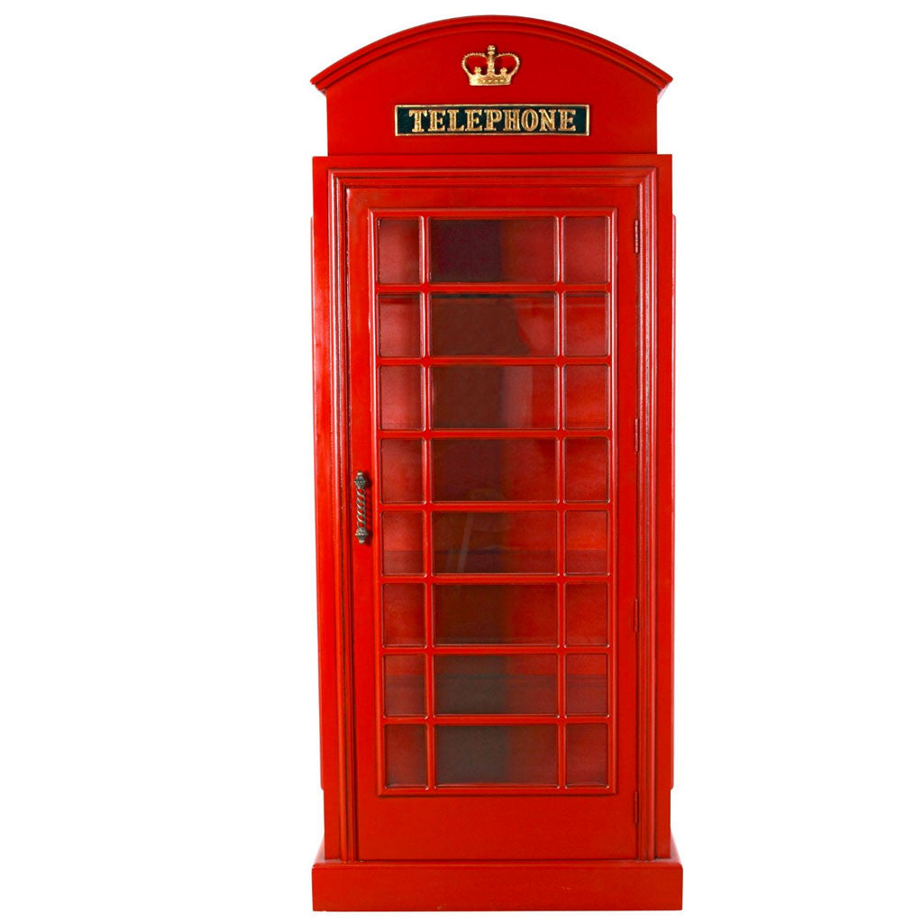 British Red Telephone Booth Cabinet Little British Shop