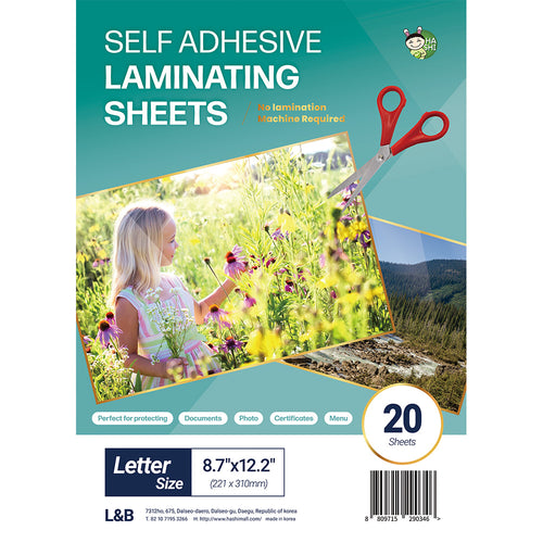 Pack Of 24, Self-Adhesive Laminating Sheets, Clear Letter Size 9 X 12  Inches, 4